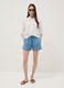 Light blue pure cotton denim shorts_0