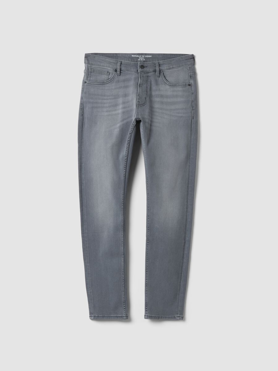 Men&rsquo;s grey skinny-fit stretch cotton jeans_0