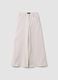 White stretch cotton wide-leg trousers_4