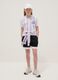 Black sporty shorts with white inserts_0