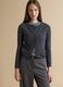 Grey pure cashmere crew-neck cardigan_0