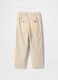 Beige linen and cotton trousers for boys_2