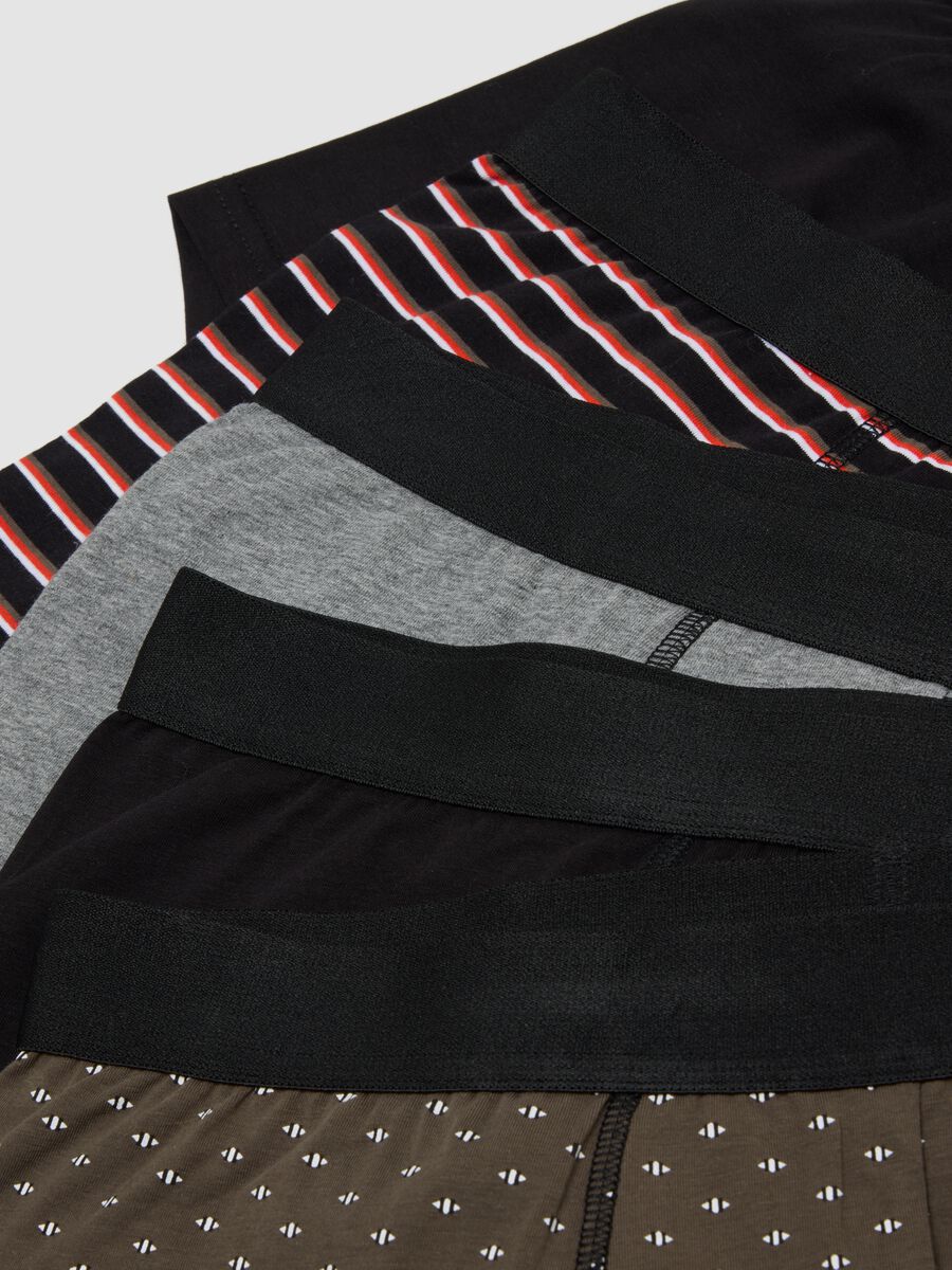 Five-pack of multicolour striped organic cotton boxers_5