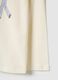 Girl's regular fit beige pure cotton t-shirt with print_3