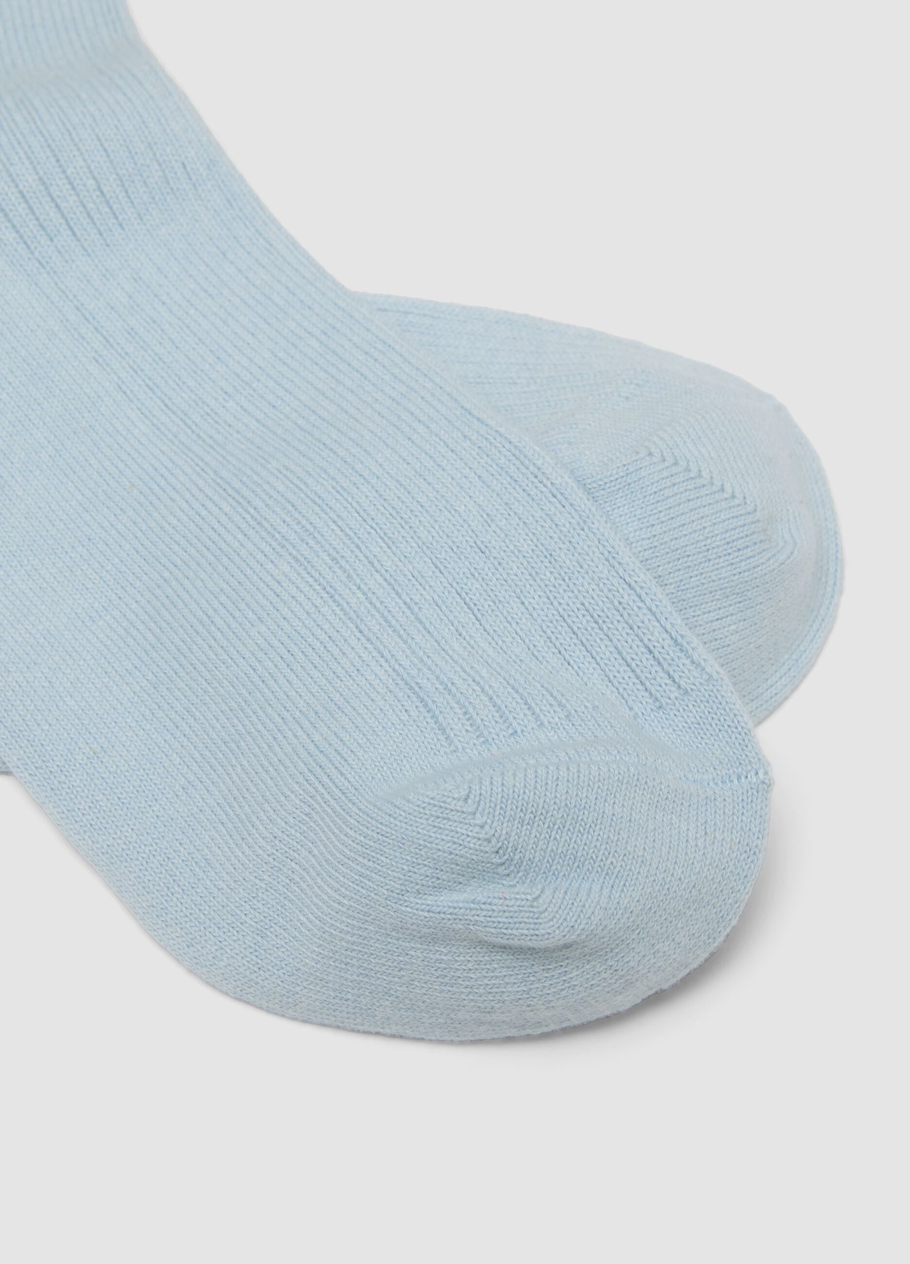Blue stretch cotton socks
