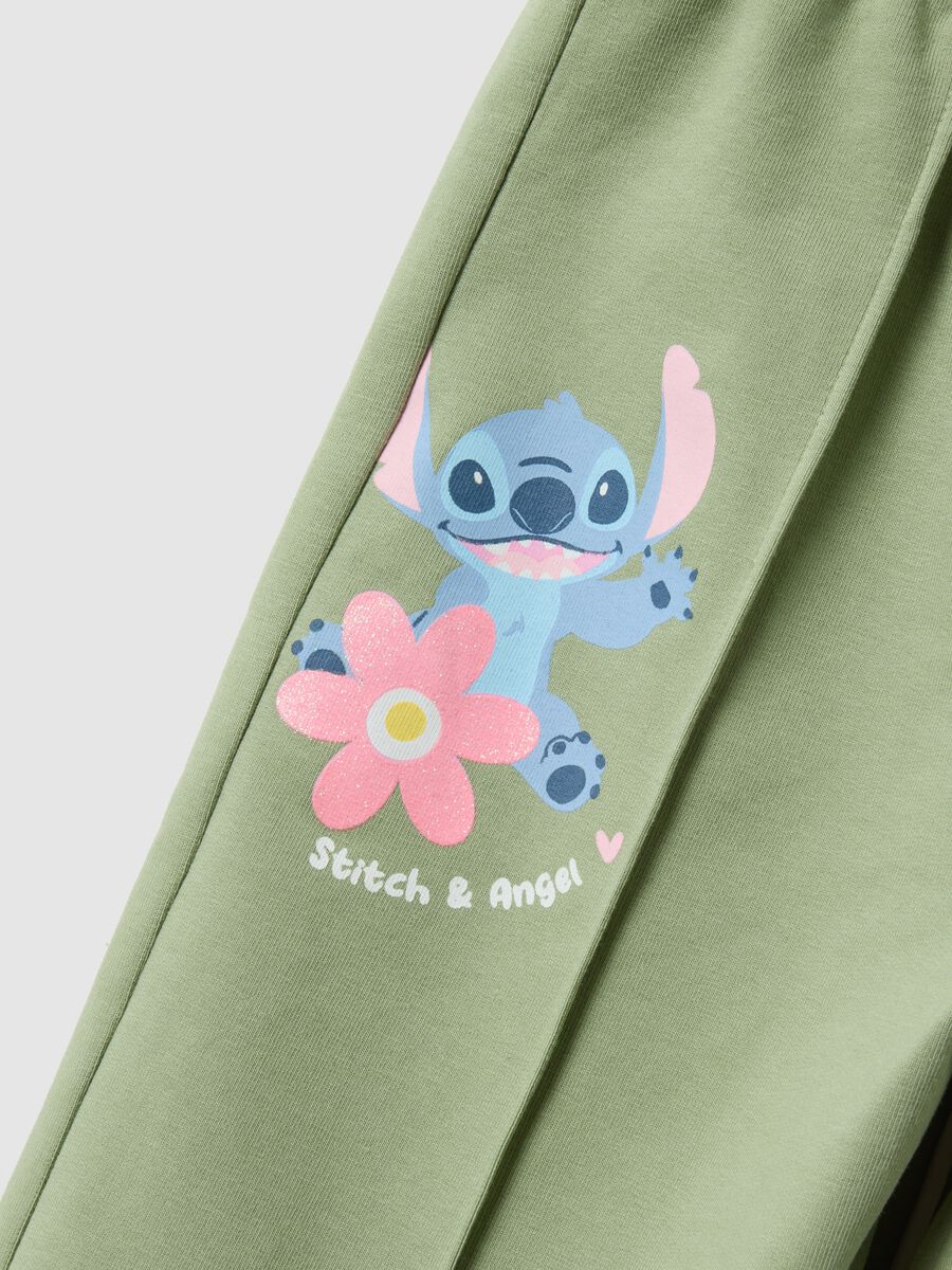 Green paper bag trousers for girls in stretchy cotton regular fit_3