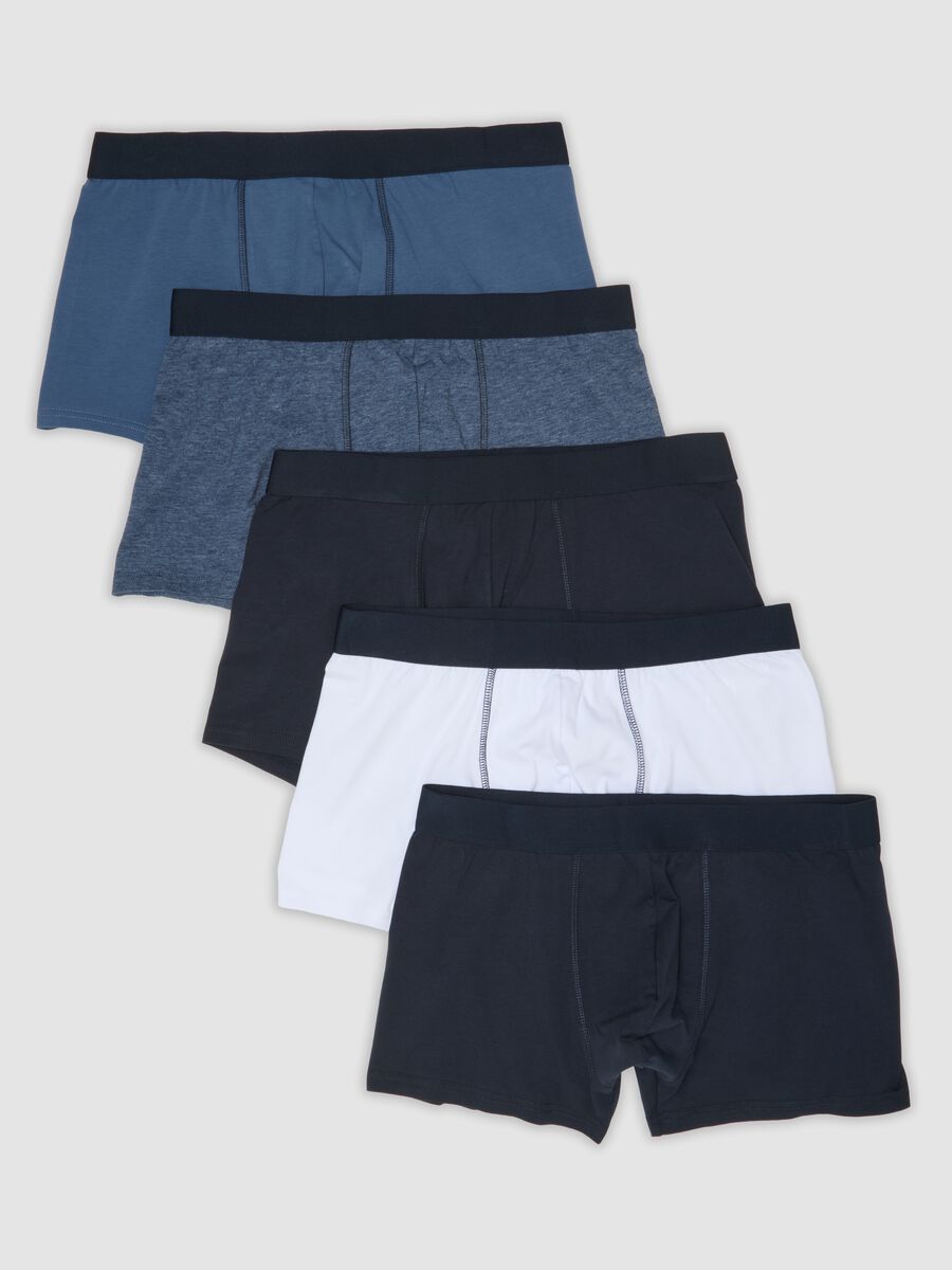 Five-pack of multicolour stretch organic cotton boxers_4