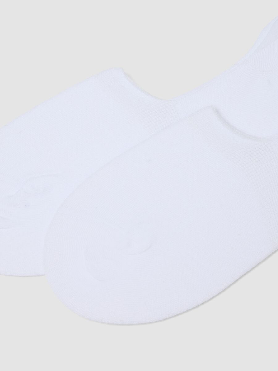 Multipack di cinque calze bianche in cotone organico elasticizzato_1