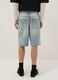 Blue denim skater fit pure cotton shorts with rips_2