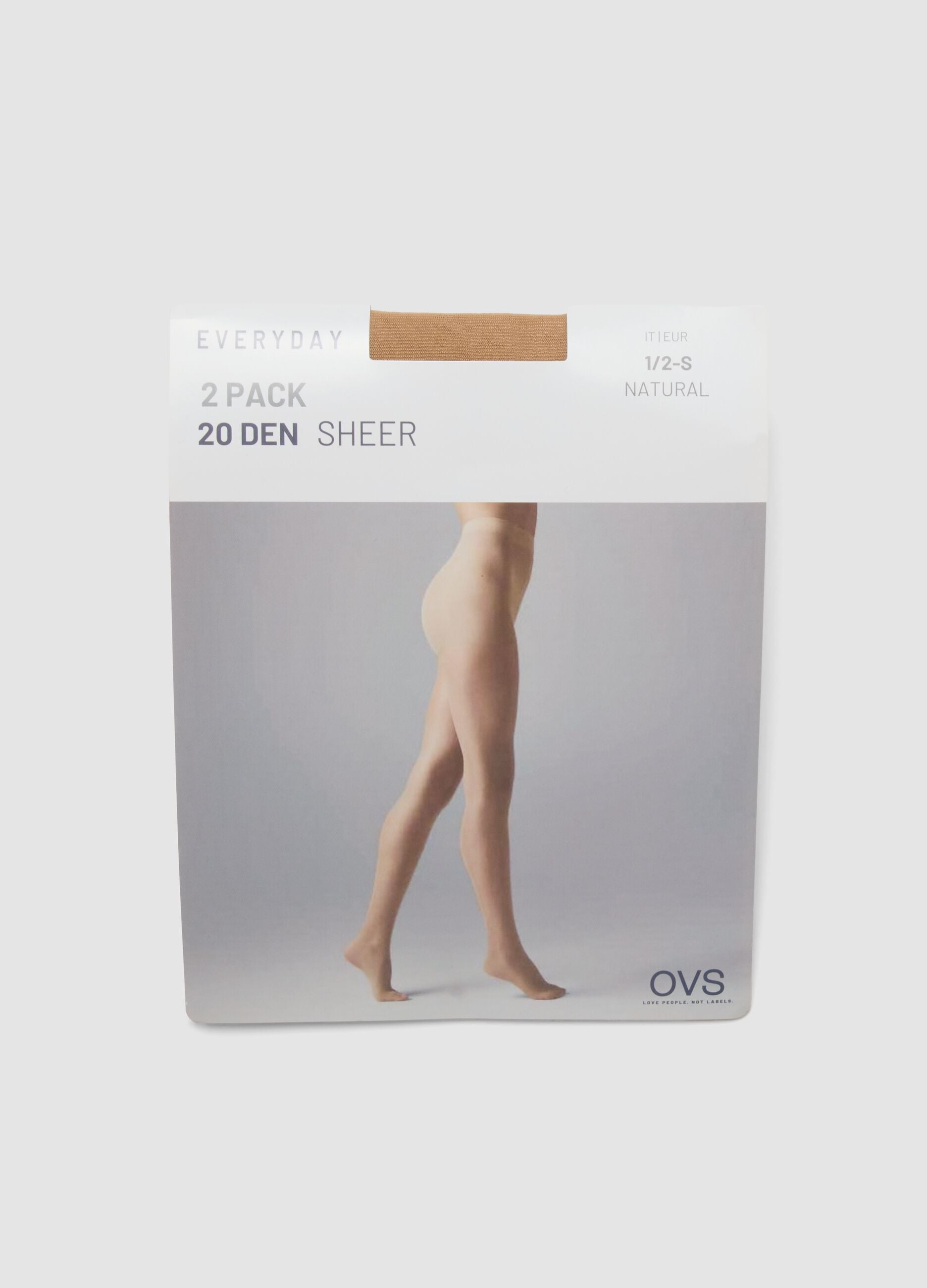 2-pack of beige sheer stretch tights