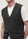 Grey viscose-blend waistcoat with deep V-neck, regular fit_0