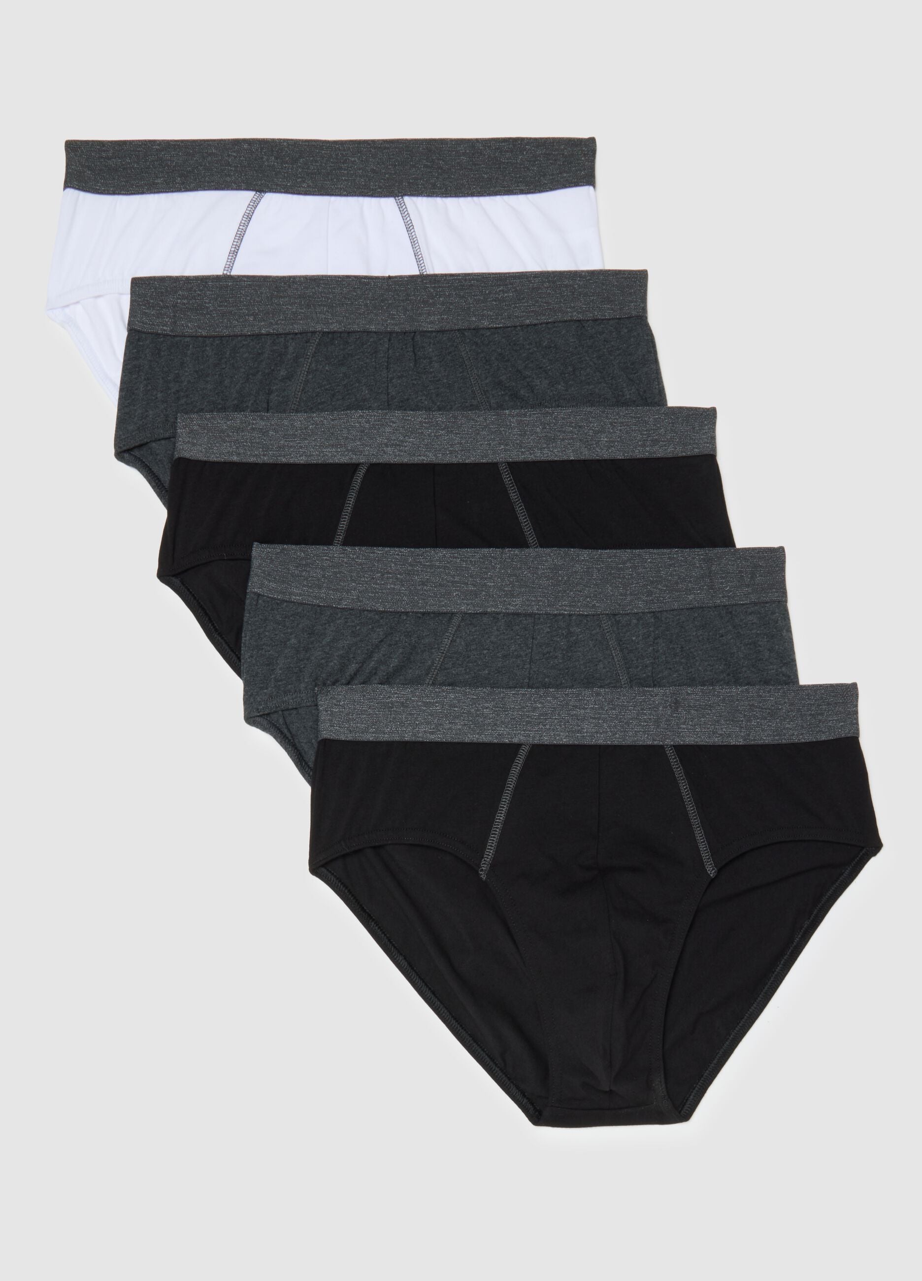 Multipack of regular fit multicolour stretch cotton briefs