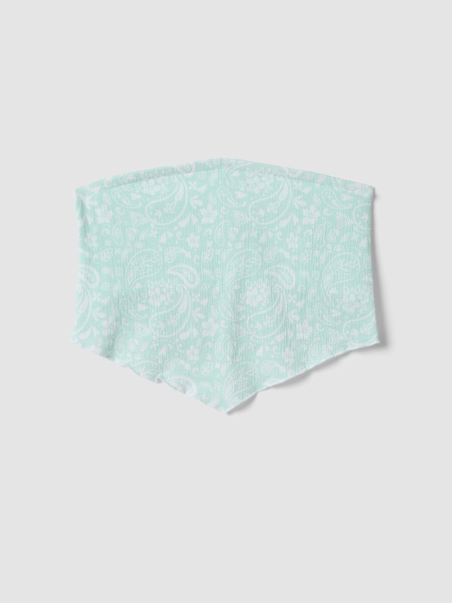 Top multicolor in cotone elasticizzato da ragazza con stampa paisley_3