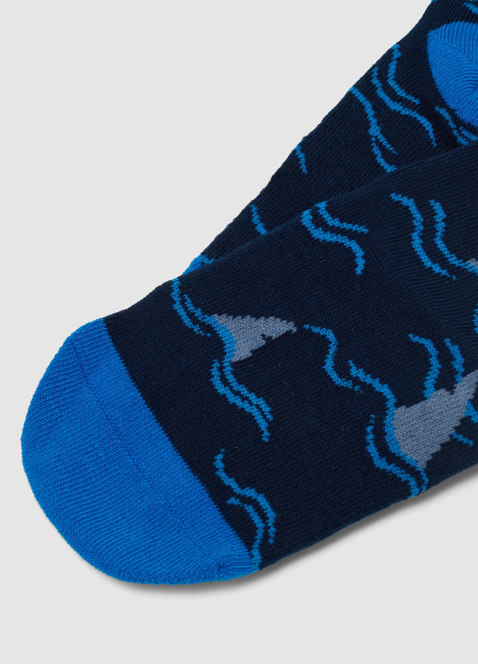 Tripack of Multicolour Short Cotton Socks for Children