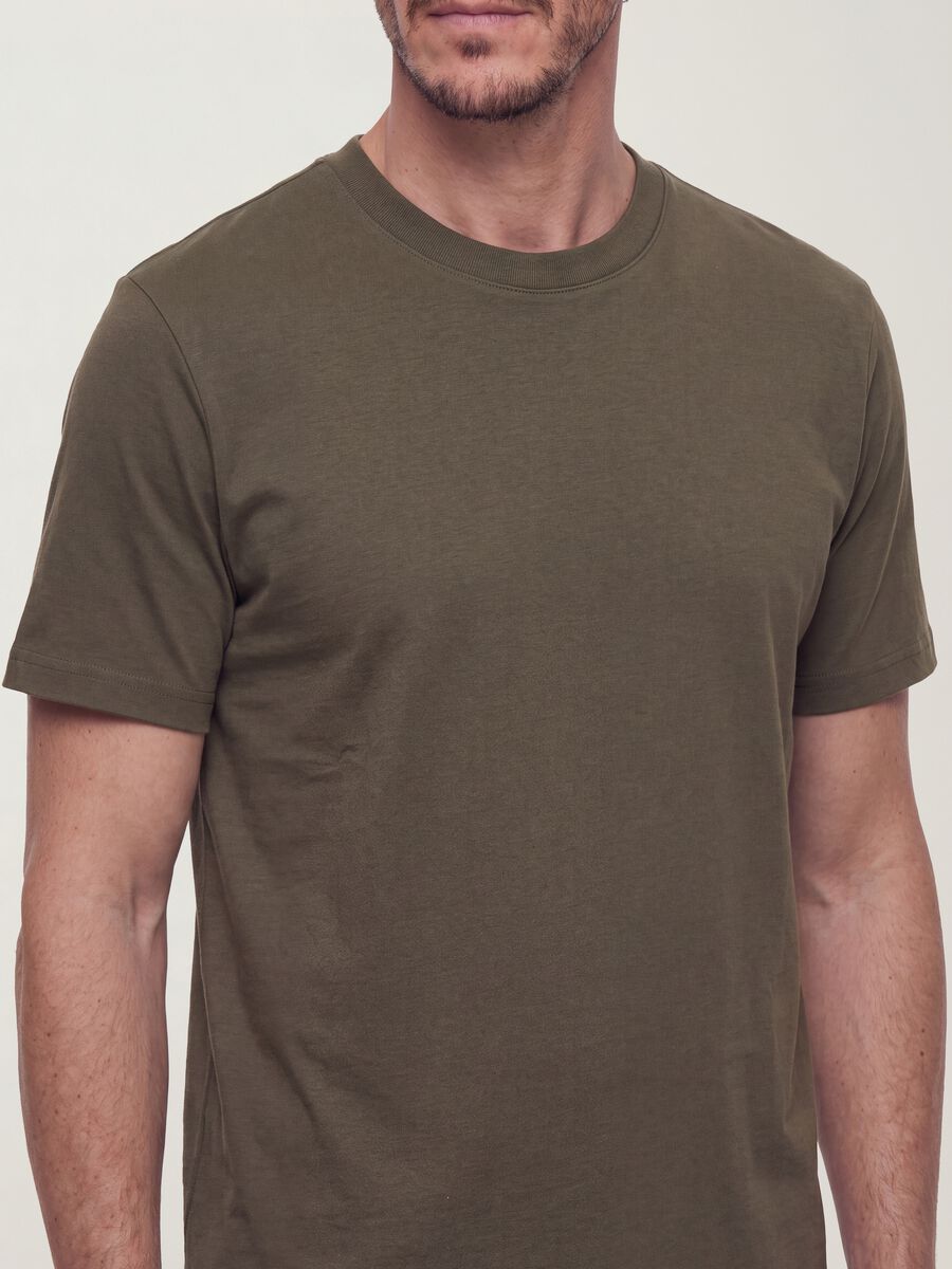 The Iconic Tee green pure cotton regular-fit short-sleeve T-shirt_2