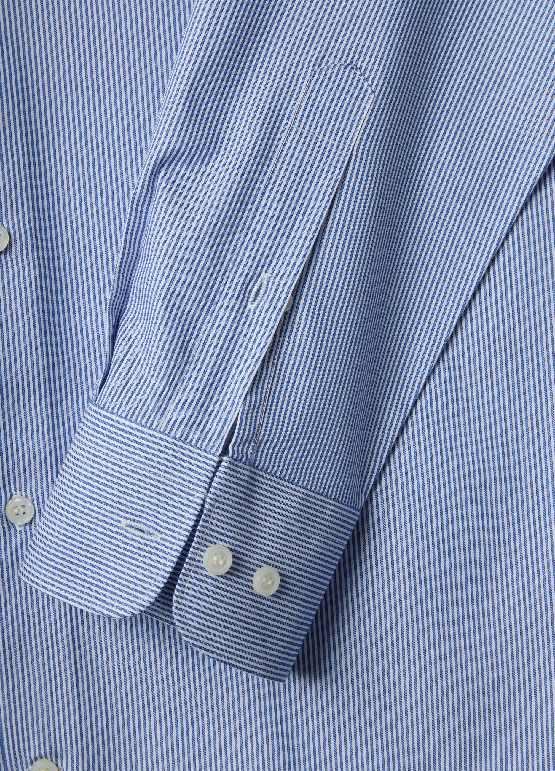 Multicolor striped lyocell blend shirt regular fit