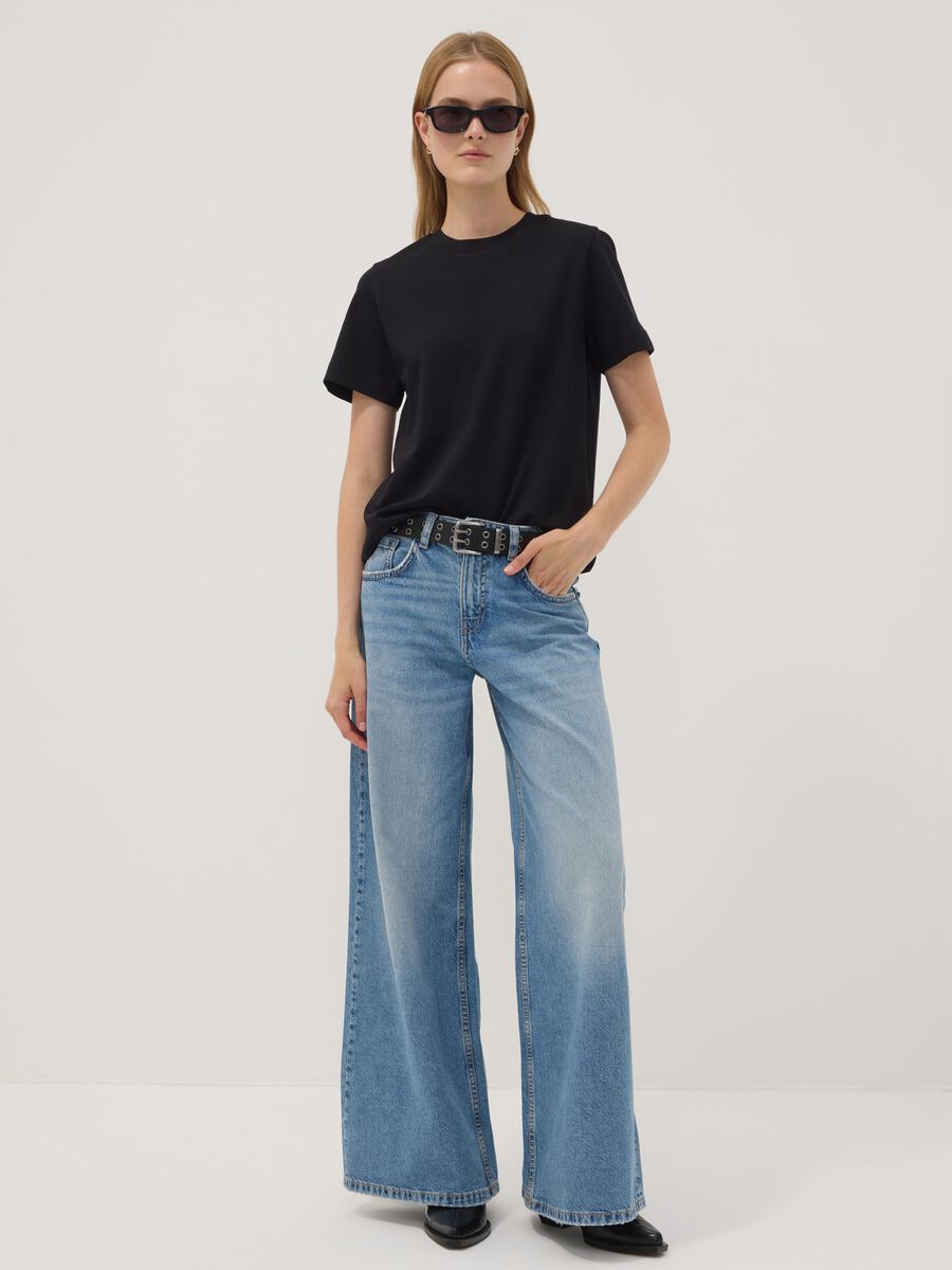 T-shirt The Iconic Tee relaxed fit nera in puro cotone a maniche corte_2