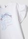 White stretch cotton T-shirt with short ruffle sleeves for baby girl, regular fit_2