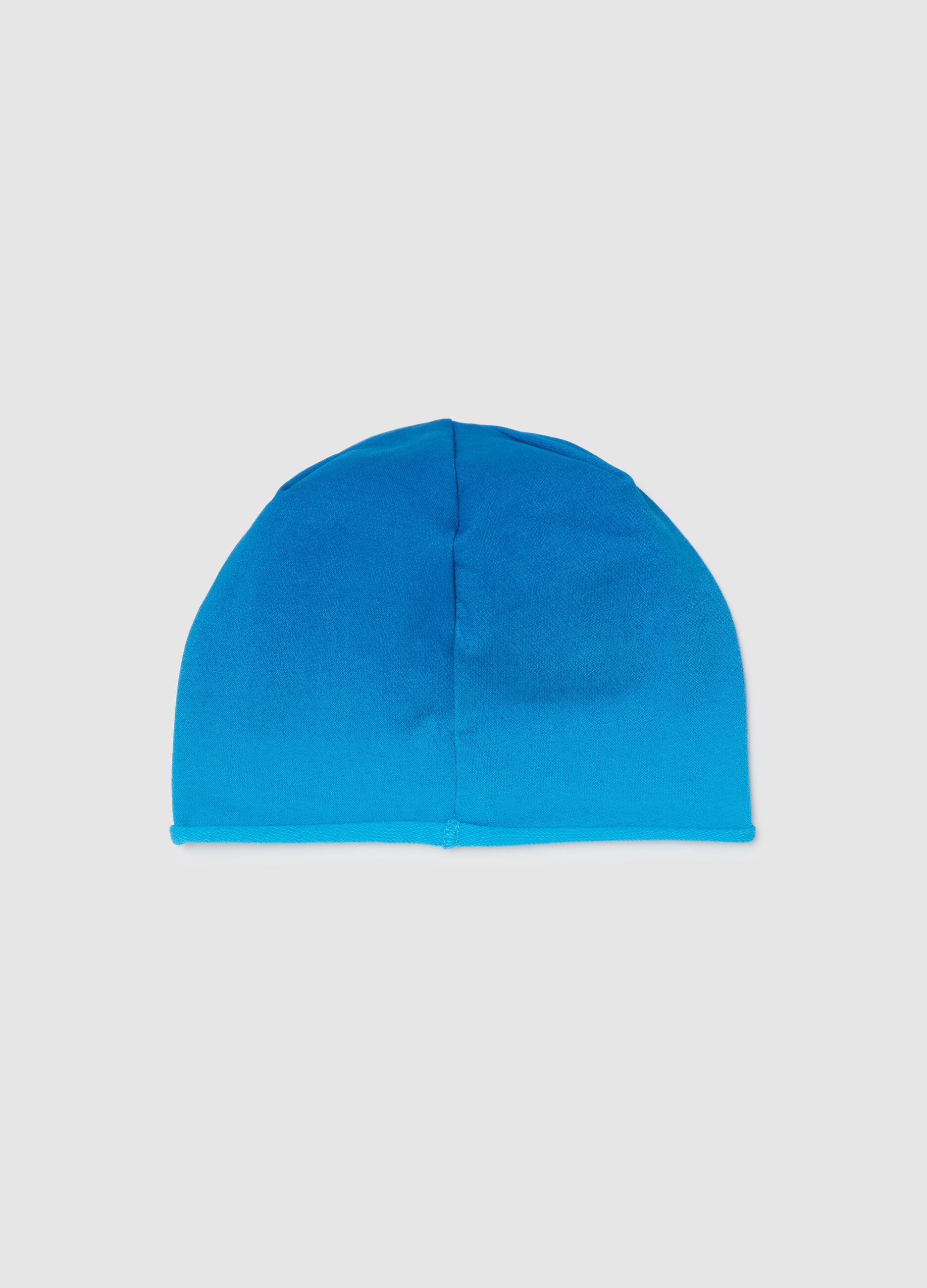 Blue stretch cotton hat for children