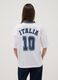 White pure cotton regular fit t-shirt with Italy details_3