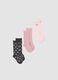 3-pack of pink long socks in stretch organic cotton_0