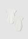 2-pack white organic cotton crew-neck bodysuits with print_2