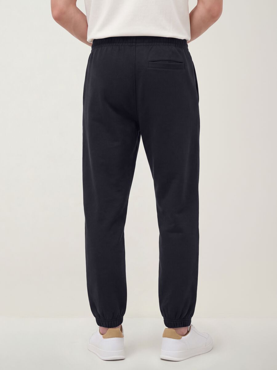Navy blue relaxed-fit stretch joggers_2