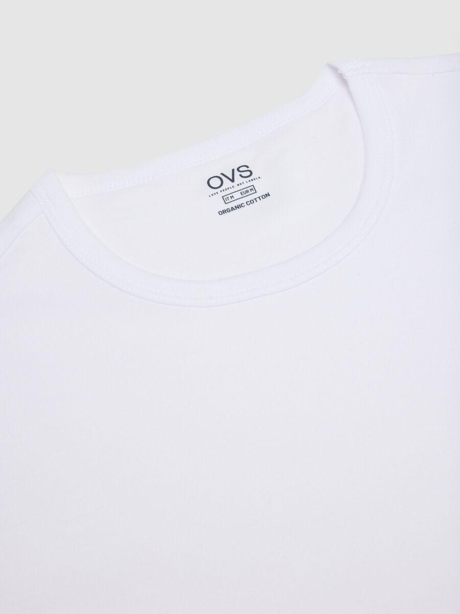 Bipack T-shirt bianca in puro cotone organico_5