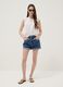 Blue pure cotton denim shorts_0