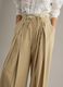 Beige viscose blend flare trousers_3