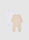 Multi-coloured pure cotton baby sleepsuits twin pack_1