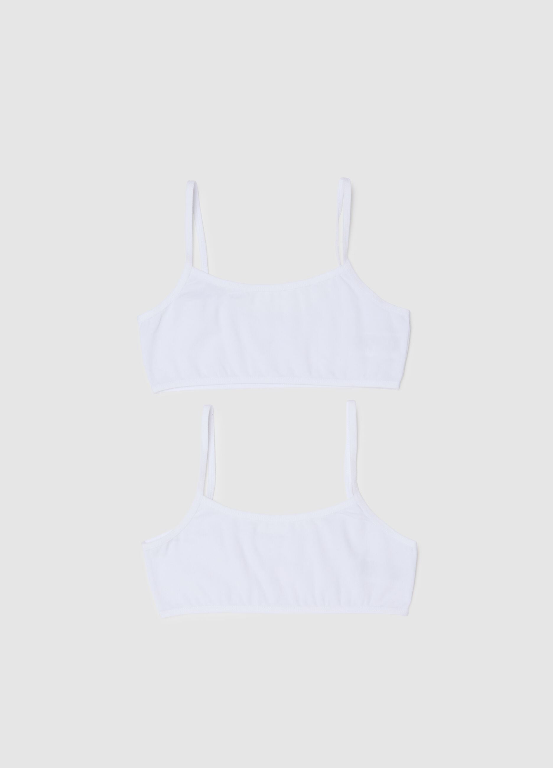 Girl's Cotton White Stretch Bra Tripack Set