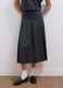 Long grey stretch-viscose skirt, regular fit_1