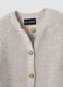 White pure cotton knitted cardigan, regular fit_5