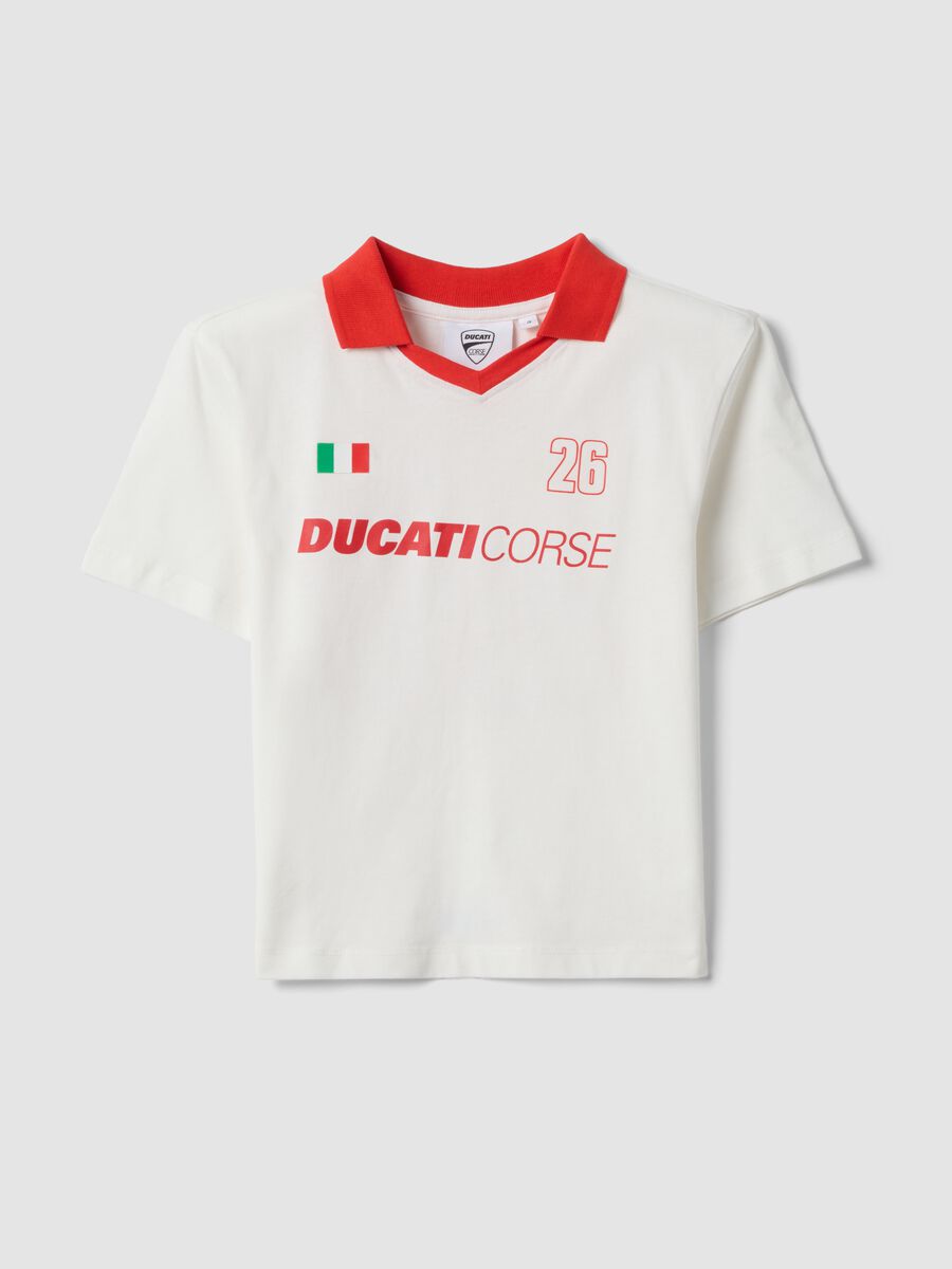 T-shirt in puro cotone multicolor regular fit con stampa Ducati_4