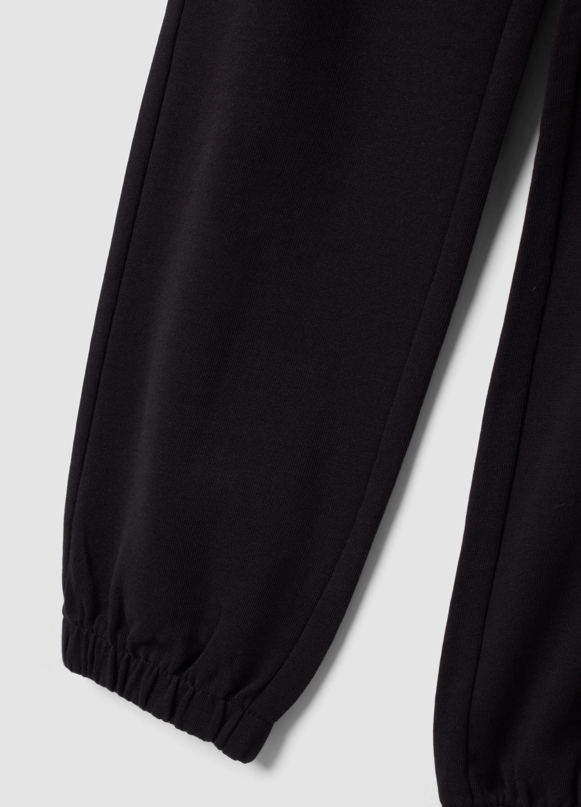 Black organic cotton joggers