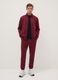 Red regular fit jogger trousers in cotton blend_0