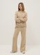 Pantaloni jogger in misto cotone beige regular fit_0