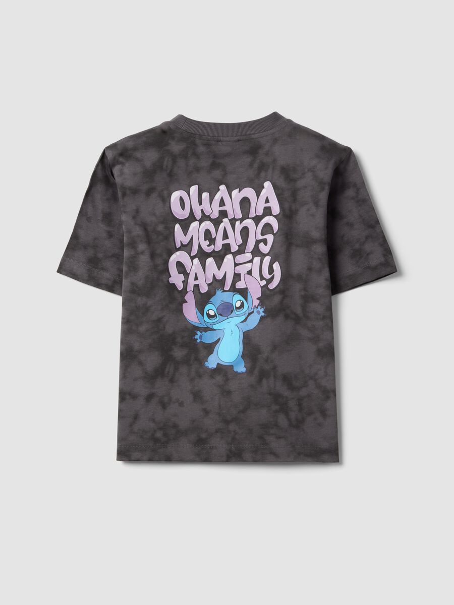 Grey pure cotton oversized fit girl&rsquo;s t-shirt with Stitch_4