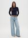 Blue Sweater with Fitted Fit_0
