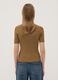 Brown fitted rib-knit viscose blend top_3