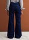 Blue stretch cotton wide-leg jeans_2