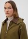 Green cotton-blend parka jacket with hood and ribbed collar_2