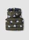 Green padded hooded gilet with Mickey print for boys_1