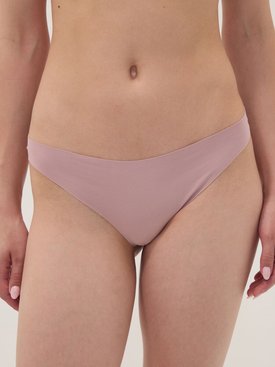 Pink organic stretch cotton Brazilian briefs_1