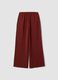 Red wide-leg trousers with elasticated waistband_5