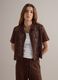 Brown open-knit short-sleeve polo shirt, regular fit_2