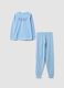 Light blue pure organic cotton pyjamas with animal print_0