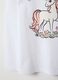 Girls' Regular Fit White Pure Cotton T-Shirt with Print_3