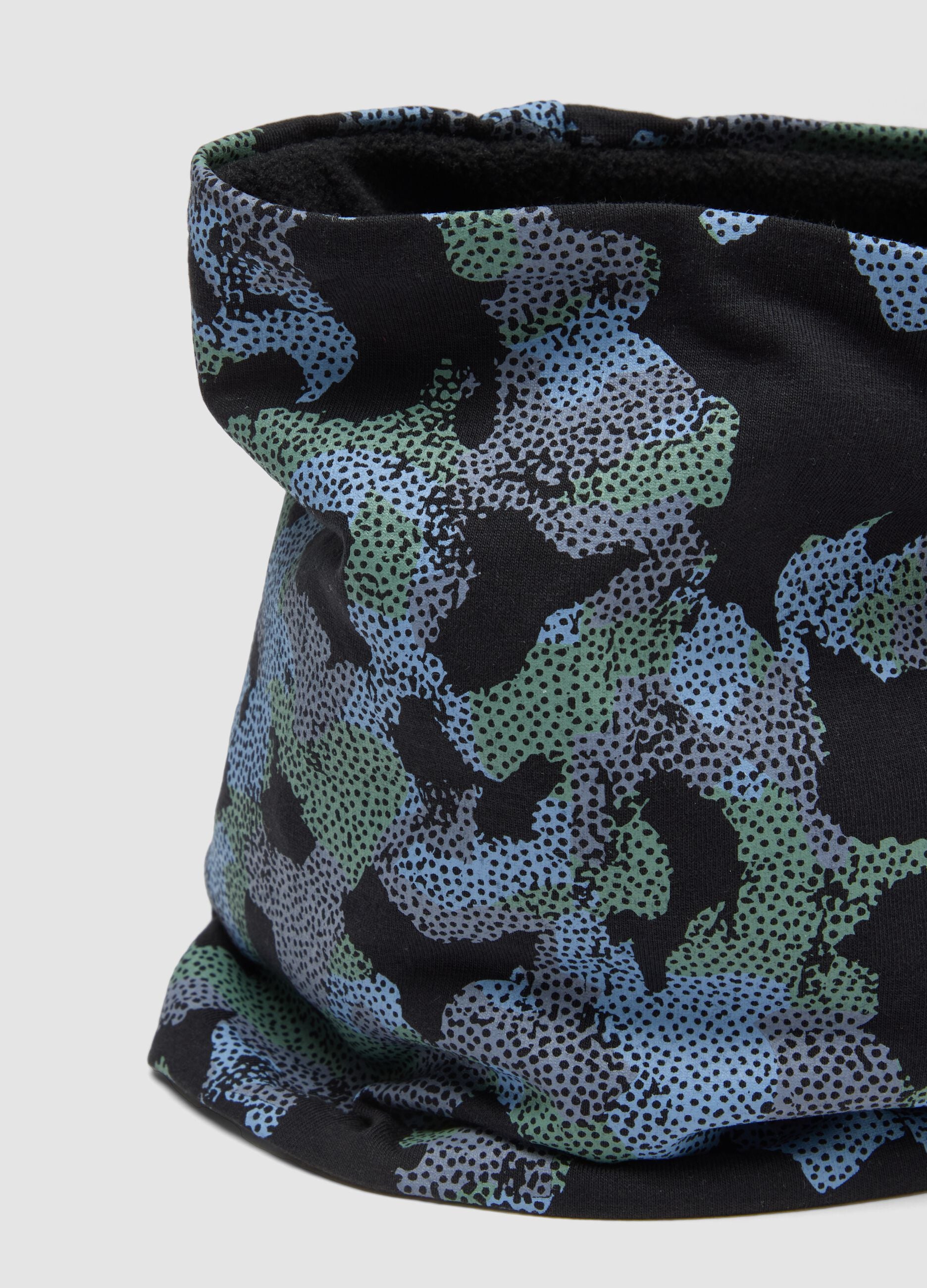 Multicoloured stretch cotton patterned scarf for boys